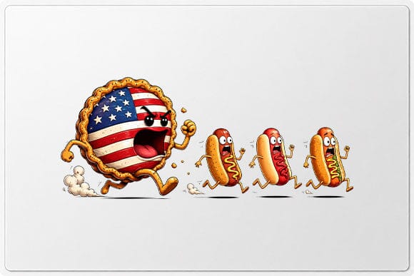 Funny Patriotic Food PNG American Flag Pie Character Digital Download SVG BillahCrafts 