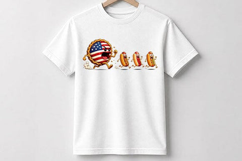 Funny Patriotic Food PNG American Flag Pie Character Digital Download SVG BillahCrafts 