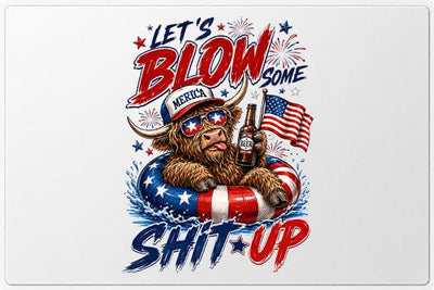 Funny Patriotic Highland Cow PNG Party Sublimation Design SVG BillahCrafts 