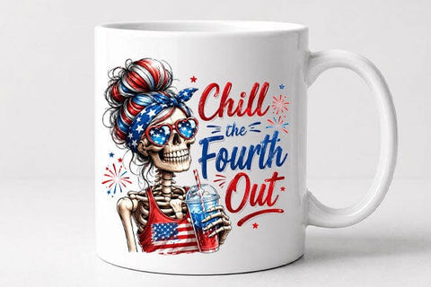 Funny Patriotic Skeleton Fourth of July PNG Digital Download SVG BillahCrafts 