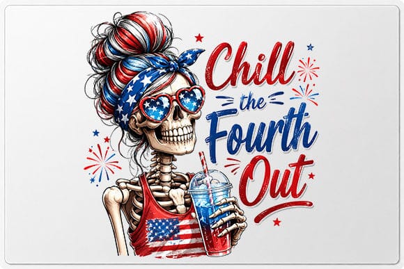 Funny Patriotic Skeleton Fourth of July PNG Digital Download SVG BillahCrafts 