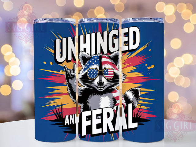 Funny Patriotic Trash Panda Tumbler, Patriotic Animal Design, Humorous Wildlife Gift, American Trash Panda, Funny Patriot Design, Sarcastic Animal Gift, Wild America Present Sublimation SvggirlplusArt 