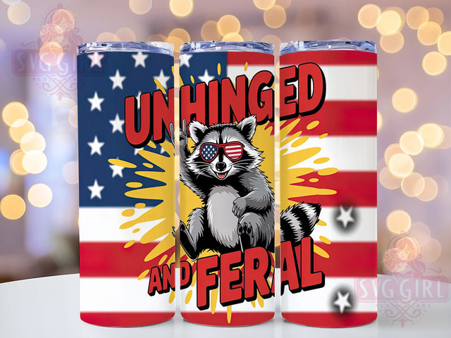 Funny Patriotic Trash Panda Tumbler, Patriotic Animal Design, Humorous Wildlife Gift, American Trash Panda, Funny Patriot Design, Sarcastic Animal Gift, Wild America Present Sublimation SvggirlplusArt 