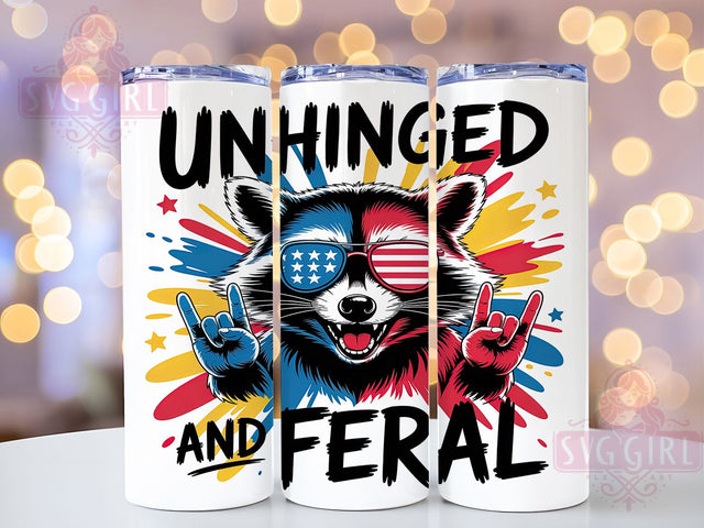 Funny Patriotic Trash Panda Tumbler, Patriotic Animal Design, Humorous Wildlife Gift, American Trash Panda, Funny Patriot Design, Sarcastic Animal Gift, Wild America Present Sublimation SvggirlplusArt 