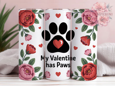 Funny Paws Valentine Tumbler, Funny Anti Valentine Tumbler, Pet Lover 20oz Wrap, Sublimation Design, Stylish Gift Idea, Anti Valentine Wrap, Cute Animal Tumbler Sublimation Li Zamperini 