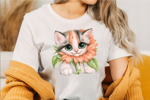Funny Peeking Cat Clipart PNG Bundle Sublimation SVGArt 