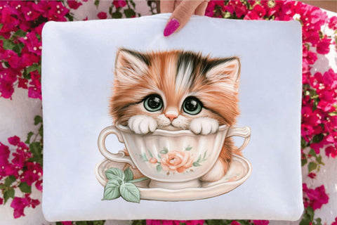 Funny Peeking Cat Clipart PNG Bundle Sublimation SVGArt 