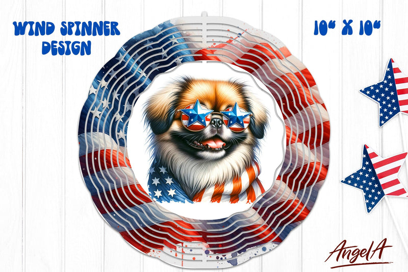 funny pekingese dog / wind spinner PNG Sublimation Angelina Semenova 