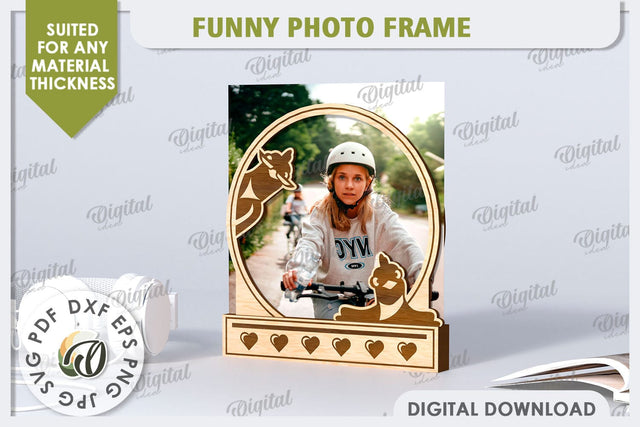 Funny Photo Frame Laser Cut. 3D Photo Frame SVG SVG Evgenyia Guschina 