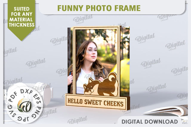 Funny Photo Frame Laser Cut. 3D Photo Frame SVG SVG Evgenyia Guschina 