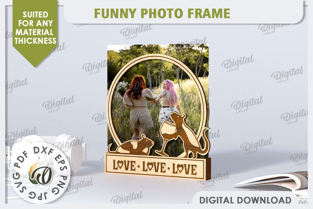 Funny Photo Frame Laser Cut. 3D Photo Frame SVG SVG Evgenyia Guschina 