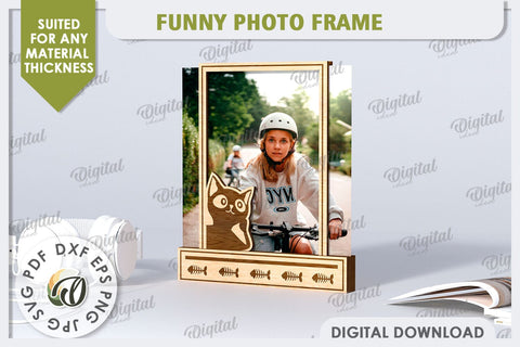 Funny Photo Frames Laser Cut Bundle. 3D Photo Frames SVG SVG Evgenyia Guschina 