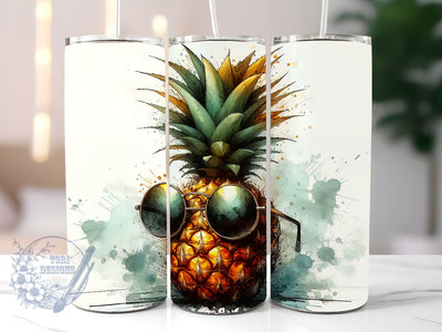 Funny Pineapple 20oz Skinny Tumbler Sublimation Design, Pineapple Tumbler Png, Straight & Tapered Tumbler Wrap, Instant Digital Download Sublimation ToriDesigns 