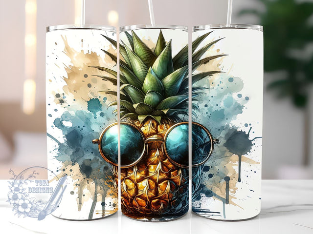 Funny Pineapple 20oz Skinny Tumbler Sublimation Design, Pineapple Tumbler Png, Straight & Tapered Tumbler Wrap, Instant Digital Download Sublimation ToriDesigns 
