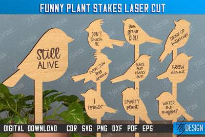 Funny Plant Stakes | Garden Decoration | Lawn Stake | Garden Stakes | CNC File SVG Fly Design 
