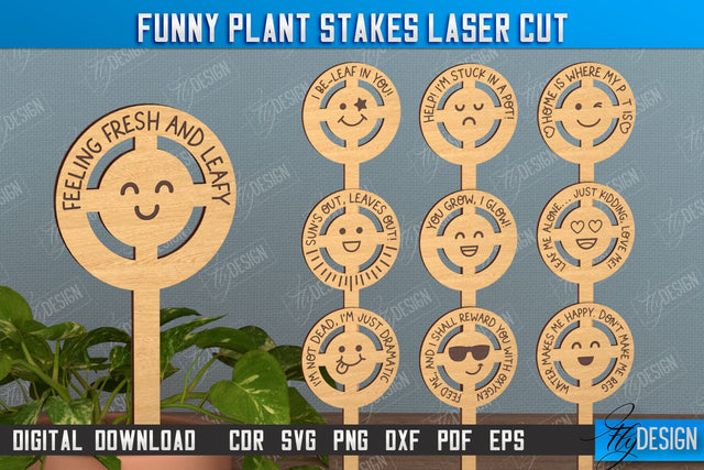 Funny Plant Stakes | Garden Decoration | Lawn Stake | Garden Stakes | CNC File SVG Fly Design 