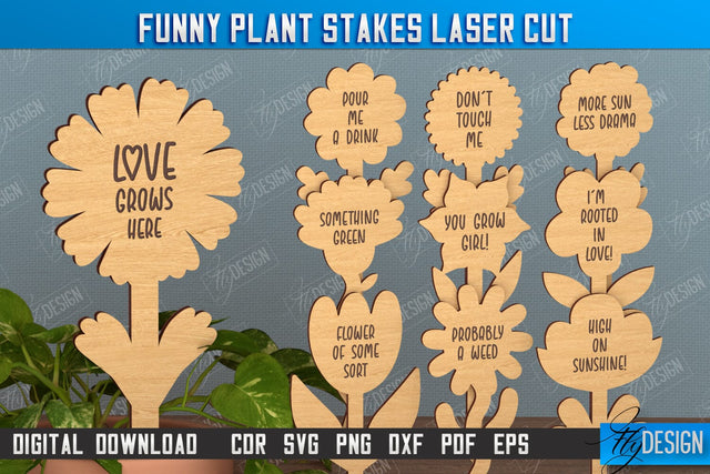 Funny Plant Stakes | Garden Decoration | Lawn Stake | Garden Stakes | CNC File SVG Fly Design 