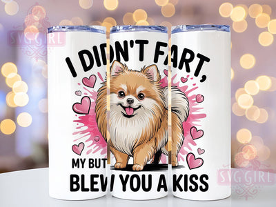Funny Pomeranian Valentine Tumbler, Dog Humor Wrap, 20oz Tumbler Wrap, Sublimation Design, Pet Lover Gift, Cute Dog Tumbler, Silly Puppy Valentine Sublimation SvggirlplusArt 
