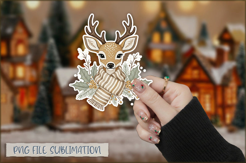 Funny Preppy Christmas Sticker PNG Sublimation Shetara Begum 