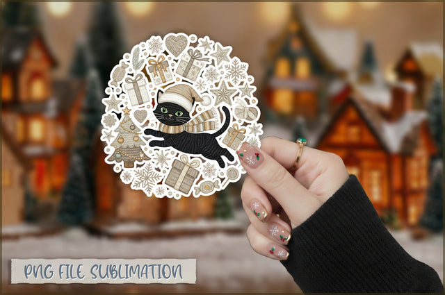 Funny Preppy Christmas Sticker PNG Sublimation Shetara Begum 