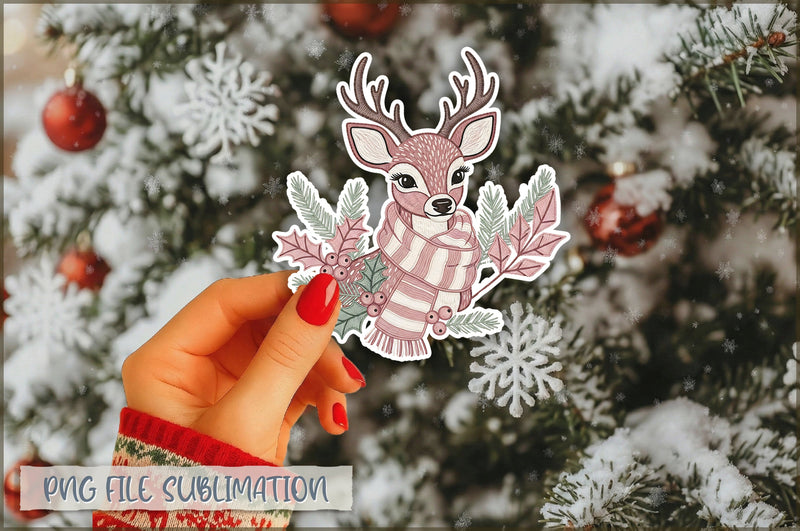 Funny Preppy Christmas Sticker PNG Sublimation Shetara Begum 