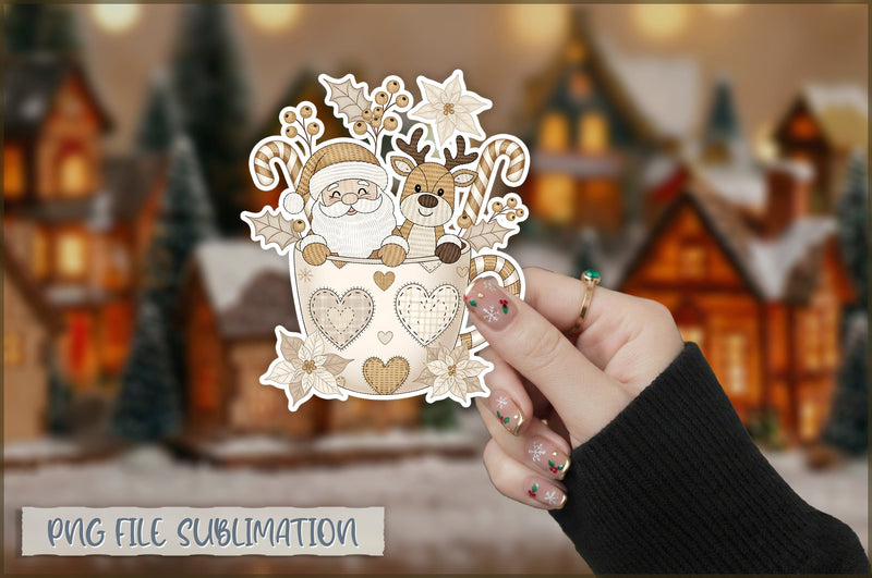 Funny Preppy Christmas Sticker PNG Sublimation Shetara Begum 