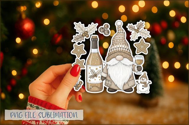 Funny Preppy Christmas Sticker PNG Sublimation Shetara Begum 