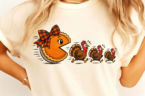 Funny Pumpkin Pie Thanksgiving Fall PNG Sublimation SVGista 