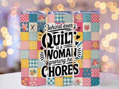Funny Quilting Quote 20oz Tumbler, Funny Quilting Tumbler, Humor Sublimation Wrap, Crafting Quote Design, Cute PNG, 20oz Tumbler Wrap Sublimation SvggirlplusArt 