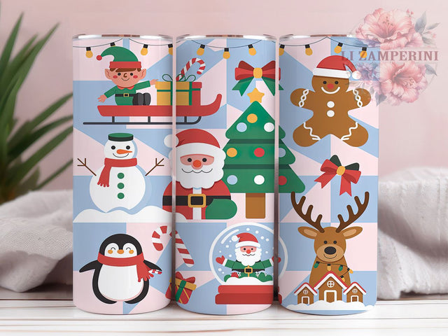 Funny Quirky Santa Christmas Tumbler, Quirky Christmas Wrap, Humorous Holiday Sublimation Design, Silly Santa Cup, 20Oz Skinny Tumbler Wrap, Playful Christmas Mug, Whimsical Holiday Design Sublimation Li Zamperini 