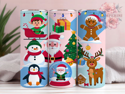 Funny Quirky Santa Christmas Tumbler, Quirky Christmas Wrap, Humorous Holiday Sublimation Design, Silly Santa Cup, 20Oz Skinny Tumbler Wrap, Playful Christmas Mug, Whimsical Holiday Design Sublimation Li Zamperini 