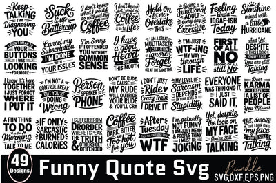 Funny Quote SVG Bundle SVG Angelina750 