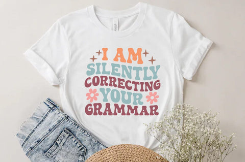 Funny Quote SVG Design, I am silently correcting your grammar SVG FiveStarCrafting 