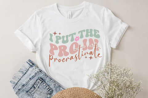 Funny Quote SVG Design, I put the pro in procrastinate SVG FiveStarCrafting 