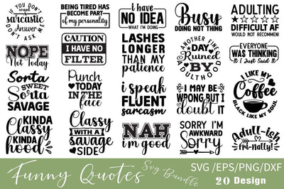 Funny Quotes Bundle SVG Angelina750 