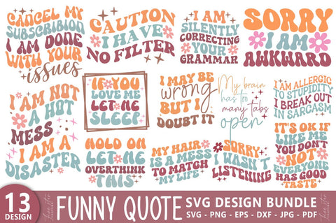 Funny Quotes Bundle SVG, Sarcastic Design SVG FiveStarCrafting 