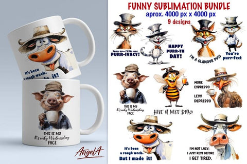 Funny quotes / humor animal sublimation designs / comical Sublimation Angelina Semenova 