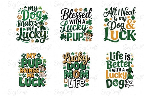 Funny Quotes Lucky Dog Mom PNG Bundle SVG Svgcraft 