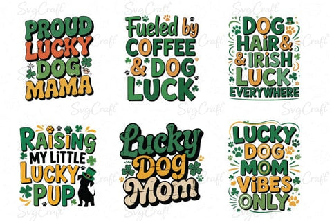 Funny Quotes Lucky Dog Mom PNG Bundle SVG Svgcraft 