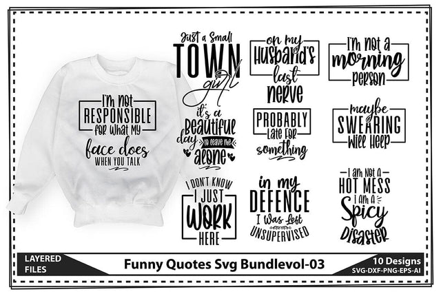 Funny Quotes Svg Bundlevol-03 SVG shah alam 