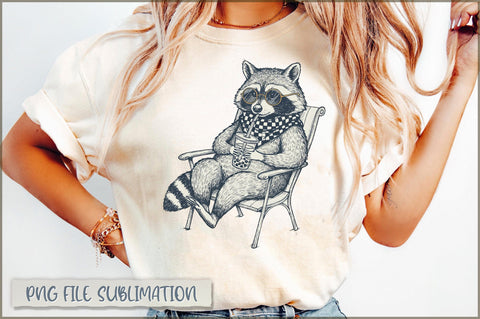 Funny Raccon Relaxing Sublimation Sublimation Shetara Begum 
