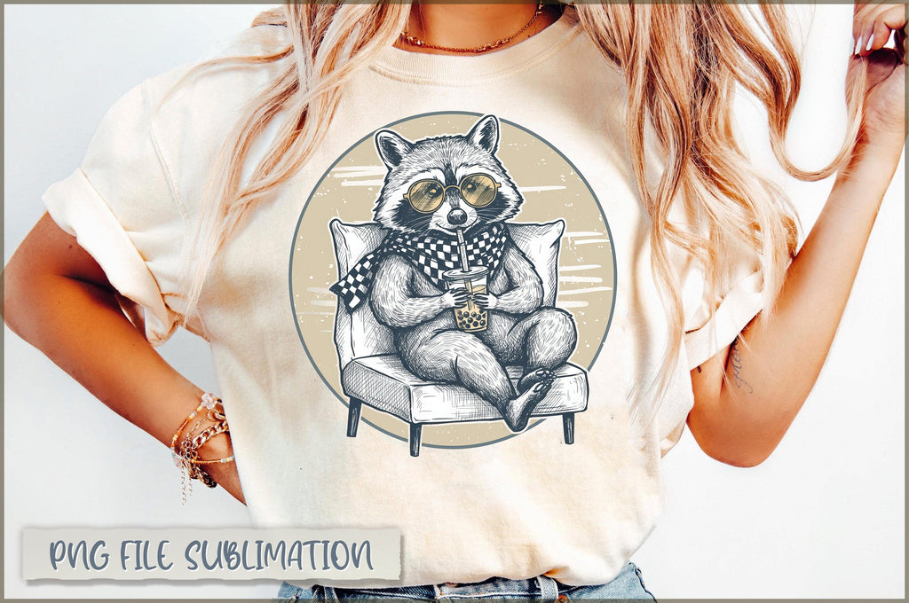 Funny Raccon Kits Funny Raccon Relaxing sublimation - So Fontsy