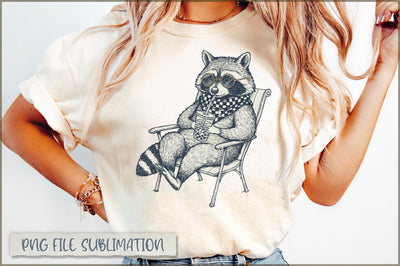 Funny Raccon Relaxing Sublimation Sublimation Shetara Begum 