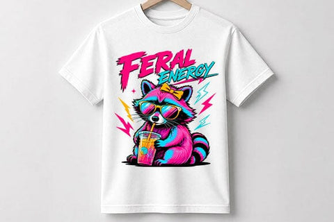 Funny Raccoon PNG Feral Energy Sublimation PNG Digital Download SVG BillahCrafts 