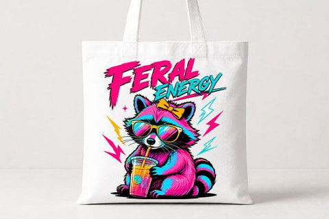 Funny Raccoon PNG Feral Energy Sublimation PNG Digital Download SVG BillahCrafts 