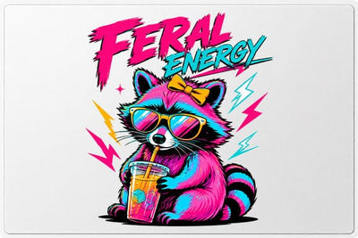 Funny Raccoon PNG Feral Energy Sublimation PNG Digital Download SVG BillahCrafts 