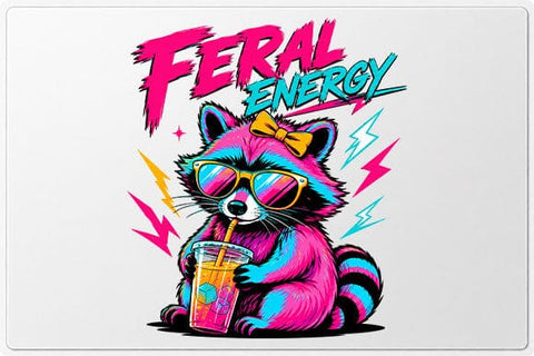 Funny Raccoon PNG Feral Energy Sublimation PNG Digital Download SVG BillahCrafts 