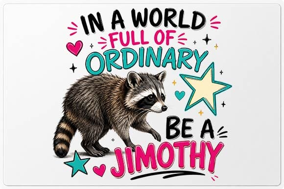 Funny Raccoon Quote PNG | Be a Jimothy Digital Download SVG BillahCrafts 