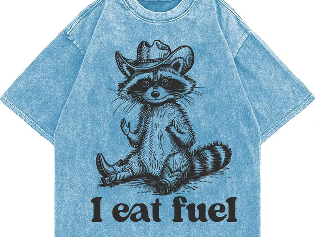 Funny Raccoon Sarcastic Meme T-shirt, I Eat Fuel Shirt SVG DesignDestine 