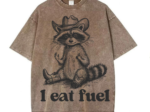 Funny Raccoon Sarcastic Meme T-shirt, I Eat Fuel Shirt SVG DesignDestine 